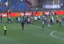 Briga na partida do Cruzeiro contra o Coritiba