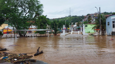 Enchente do Rio JIquiriçá na cidade de Mutuípe, no Natal de 2021