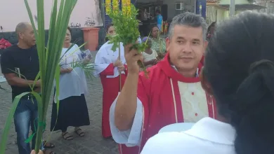 Padre José Bonfim celebrando Domingo de Ramos