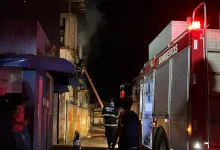 Bombeiros combatendo princípio de incêndio no hiper galinho em SAJ