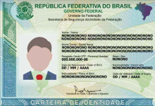 Modelo da nova carteira nacional de identidade